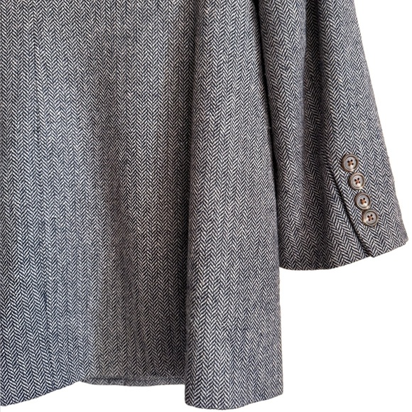 LAUREN RALPH LAUREN Vintage Silk Wool Blend Preppy Formal Structured Blazer Sz 8 - Picture 8 of 12